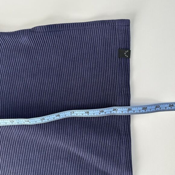 Varley Jenny Ribbed Cut Out Boxy Sweatshirt Oversized Top Sz Small Navy Blue - Picture 8 of 11